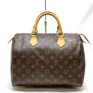 Authentic Louis Vuitton Speedy 30 Brown Monogram Hand Bag mn695-010926